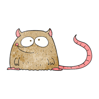 Bir insan tarafından çizilmiş el yapımı çizgi film faresi.