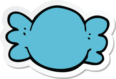 Bir insan tarafından çizilmiş bir karikatür çıkartması.