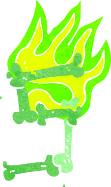 Bir insan tarafından çizilmiş bir cadılar bayramı kemik numarası.