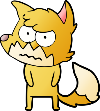 Bir insan tarafından çizilmiş bir tilki.