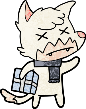 Bir insan tarafından çizilmiş ölü tilki çizgi filmi