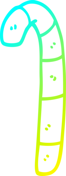 Bir insan tarafından çizilmiş pembe baston şekerlerin soğuk gradyan çizimi