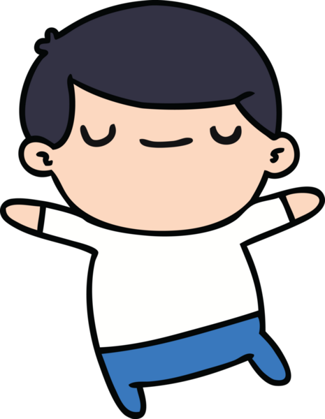 Bir insan tarafından çizilmiş kawaii 'nin çizilmiş karikatürü.