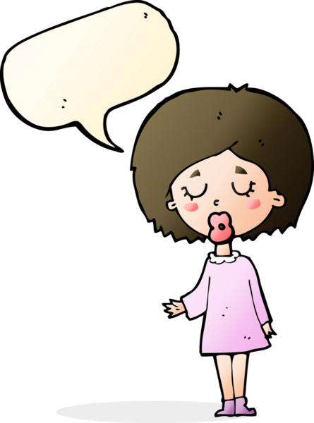 Çizgi filmdeki kadın bir insan tarafından çizilmiş konuşma balonuyla anlatmak istediği şeyi anlatıyor.