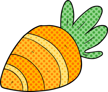 Bir insan tarafından çizilmiş havuç.