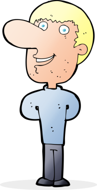 Bir insan tarafından çizilmiş mutlu bir adam.