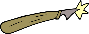 Bir insan tarafından çizilmiş karalama bıçağı.