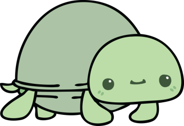 Bir insan tarafından çizilmiş garip bir karikatür kaplumbağa.