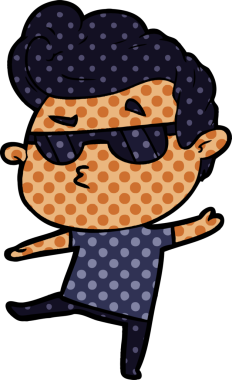 Bir insan tarafından çizilmiş havalı bir çizgi film.