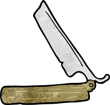 bir insan tarafından çizilmiş geleneksel bir jilet.