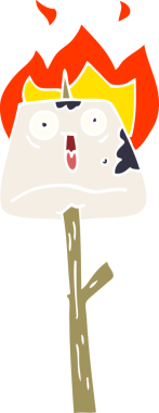 Bir insan tarafından çizilmiş çubuğa marşmelov karalaması