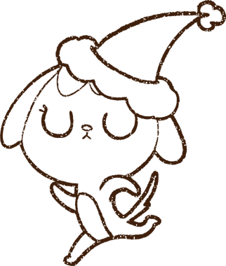 Bir insan tarafından çizilmiş Noel Köpeği Kömürü