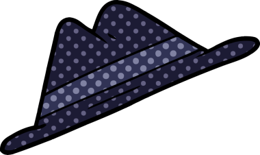 Bir insan tarafından çizilmiş çizgi film şapkası.