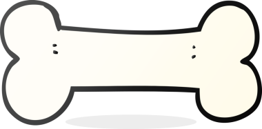 Bir insan tarafından çizilmiş serbest çizgi film kemiği.