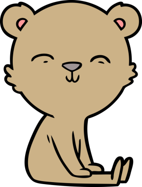 Bir insan tarafından çizilmiş bir çizgi film karakteri.