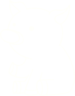 Bir insan tarafından çizilmiş şirin domuz tebeşiri.