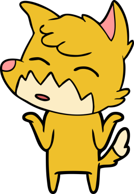 bir insan tarafından çizilmiş tilki çizgi filmi