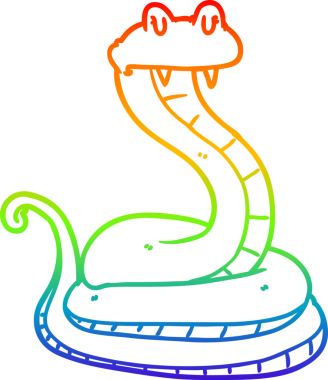 gökkuşağı gradyan çizgi çizimi bir insan tarafından çizilmiş bir çizgi yılan