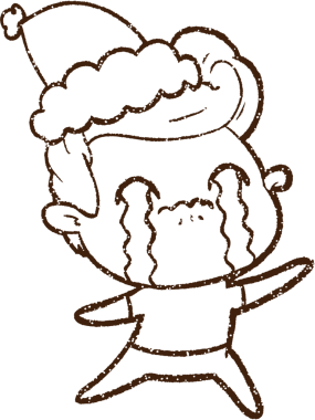 Bir insan tarafından çizilmiş Noel Adamı Kömürü