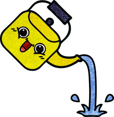 Bir insan tarafından çizilmiş eski grunge desenli bir çaydanlık.