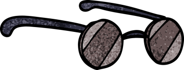 Bir insan tarafından çizilmiş karalama gözlüğü.