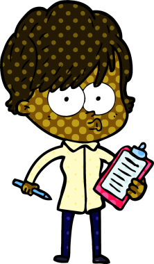 Bir insan tarafından çizilmiş karikatür kadın.