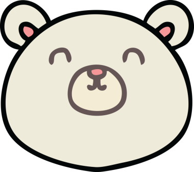 Bir insan tarafından çizilmiş garip karikatür kutup ayısı.