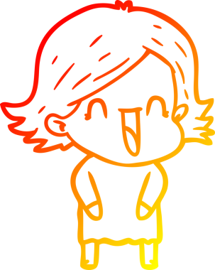 Bir insan tarafından çizilmiş gülen bir karikatür çizimi.