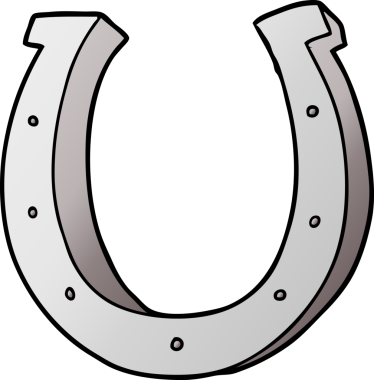 Bir insan tarafından çizilmiş demir at nalı.