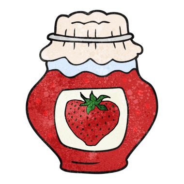 Bir insan tarafından çizilmiş el yapımı karikatür kavanozu.