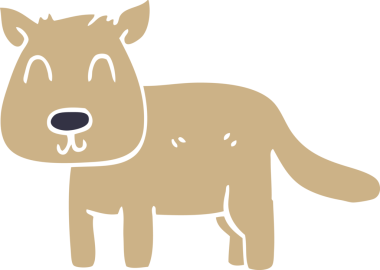 Bir insan tarafından çizilmiş sakin bir köpek.