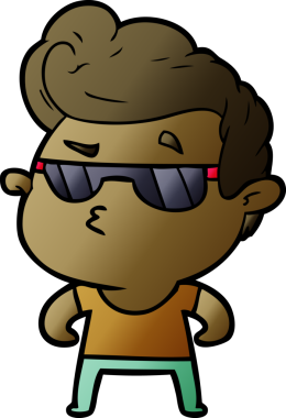 Bir insan tarafından çizilmiş havalı bir çizgi film.