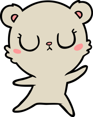 Bir insan tarafından çizilmiş bir çizgi film karakteri.