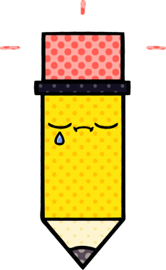 bir insan tarafından çizilmiş bir kalemin karikatürü.