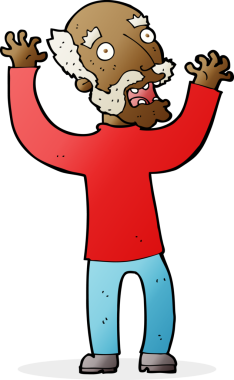 Çizgi film bir insan tarafından çizilmiş yaşlı adamı dehşete düşürdü.