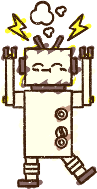 Bir insan tarafından çizilen robot tebeşiri.