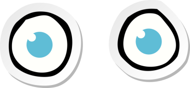 Bir insan tarafından çizilmiş bir çizgi film gözünün çıkartması.