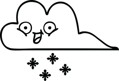 Bir insan tarafından çizilmiş fırtına kar bulutu çizimi