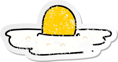 Bir insan tarafından çizilmiş garip bir el çizimi yumurta lekesi.