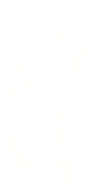 Bir insan tarafından çizilen Dans Eden Robot Tebeşiri