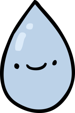 bir insan tarafından çizilmiş yağmur damlası.