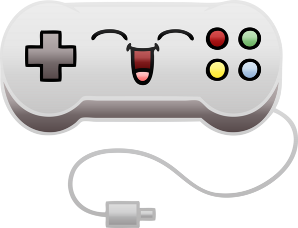 Bir insan tarafından çizilen oyun denetleyicisinin gölgelendirilmiş gradyanı