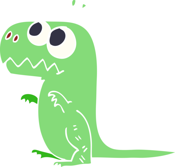 Bir insan tarafından çizilmiş tarih öncesi dinozor karalaması.