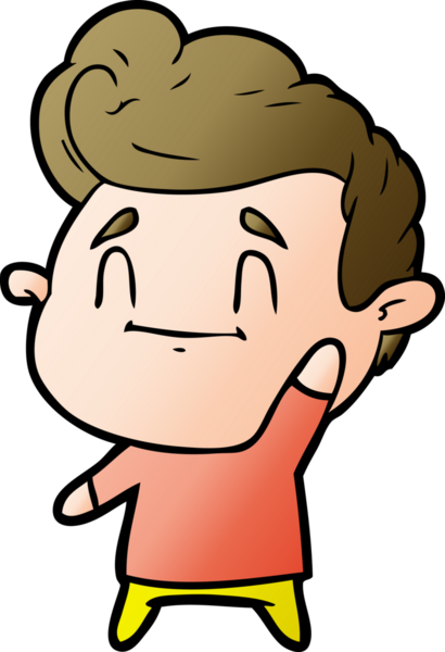 Bir insan tarafından çizilmiş mutlu çizgi film adamı.