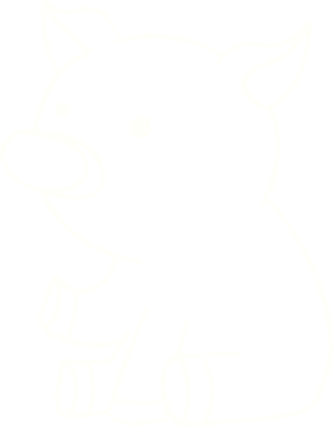 Bir insan tarafından çizilmiş şirin domuz tebeşiri.