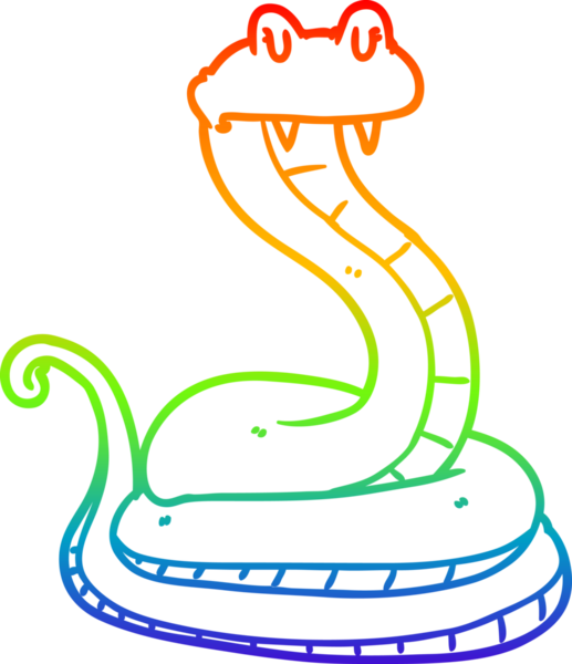 gökkuşağı gradyan çizgi çizimi bir insan tarafından çizilmiş bir çizgi yılan