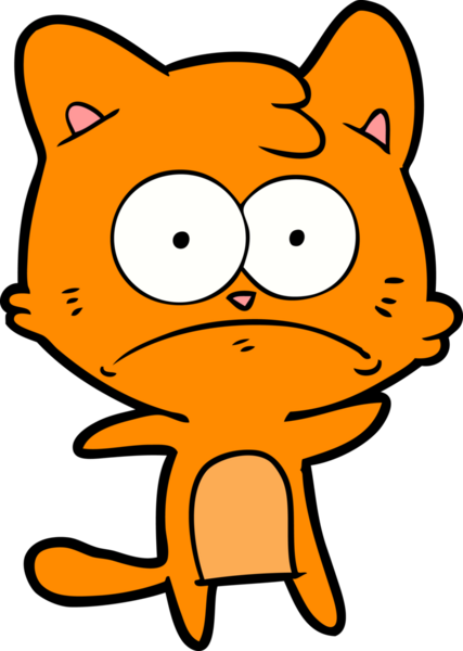 bir insan tarafından çizilmiş sinirli bir kedi.