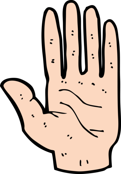 Bir insan tarafından çizilmiş çizgi film eli.