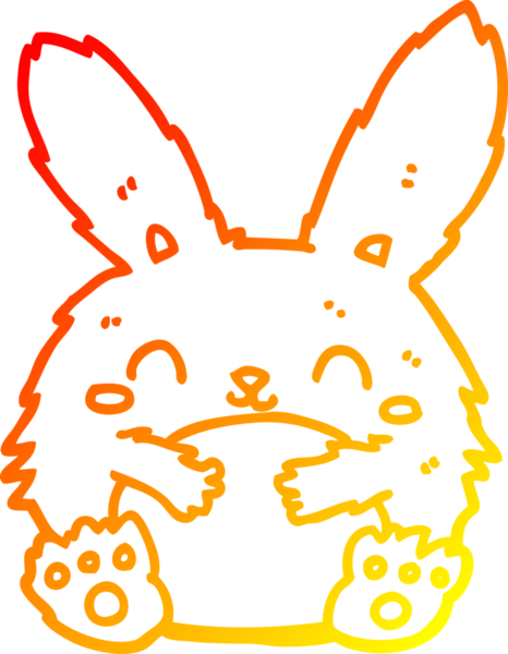 Bir insan tarafından çizilmiş sevimli bir tavşan çizimi.