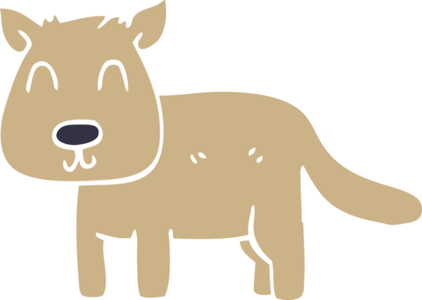 Bir insan tarafından çizilmiş sakin bir köpek.